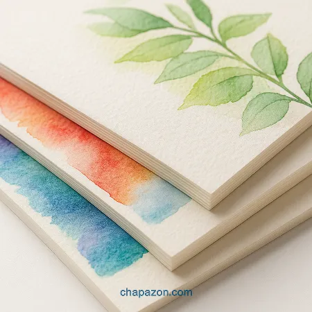 تصویر مقواهای آبرنگ معمولی