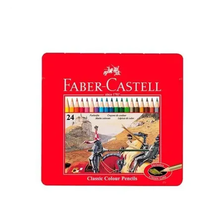 تصویر محصول مداد رنگی 24 رنگ جعبه فلزی فابرکاستل مدل Classic