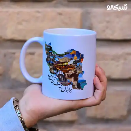 تصویر محصول لیوان طرح نقشه تصویری ایران