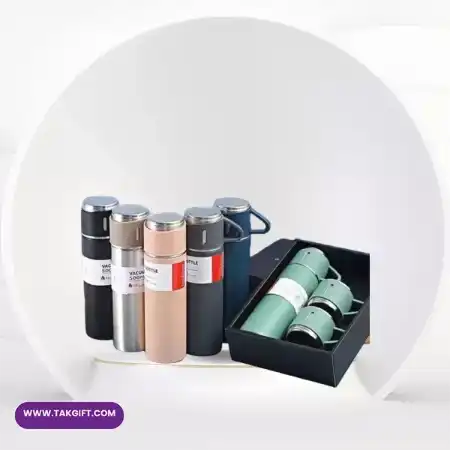 تصویر محصول فلاسک دوکاپ تبلیغاتی نیم لیتری