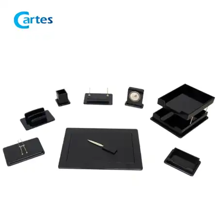 تصویر محصول ست رومیزی مدیریتی 10 پارچه تمام وکیوم کد 310 مشکی هایگلس