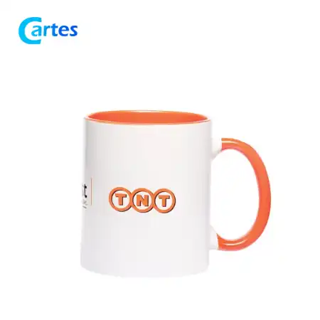 تصویر محصول ماگ سرامیکی تبلیغاتی دسته و داخل رنگی کد 330
