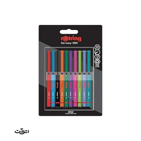 تصویر محصول روانویس روترینگ نوک نمدی 10 رنگ rOtring Liner Fineliner Pens