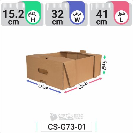 تصویر محصول جعبه مدل دار دایکاتی کارتن میوه کد CS-G73-01