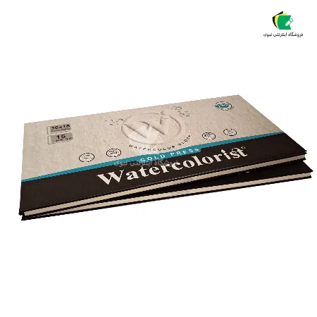 تصویر محصول بلوک مقوا آبرنگ واترکالریست 100 درصد کتان 36x18 سانتی مدل کلدپرس پرو