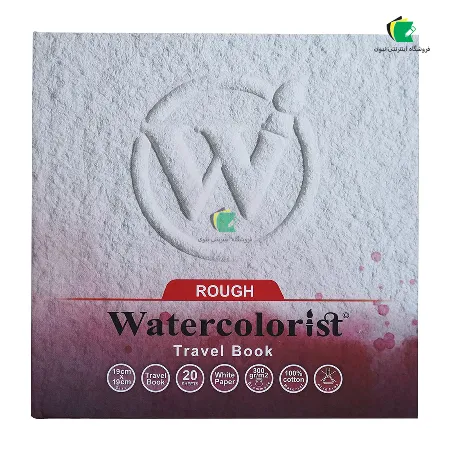تصویر محصول دفتر مقوا آبرنگ واترکالریست 100 درصد کتان 19x19 سانتی مدل راف