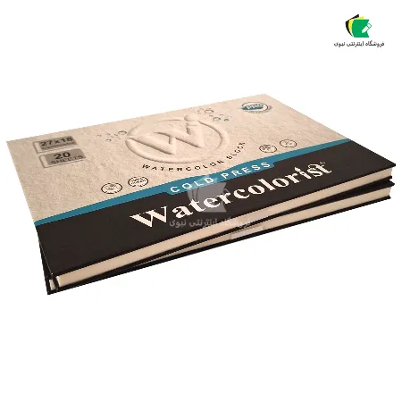 تصویر محصول بلوک مقوا آبرنگ واترکالریست 100 درصد کتان 27x18 سانتی مدل کلدپرس پرو